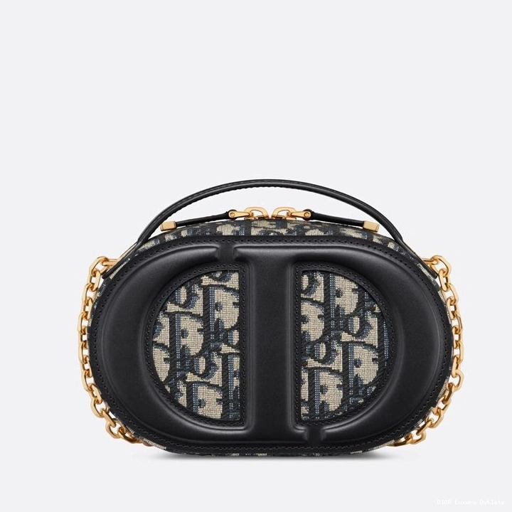 Cheap Canvas Oblique Motif Blue CD Oval Camera Bag Dior Signature 0728 Luxury